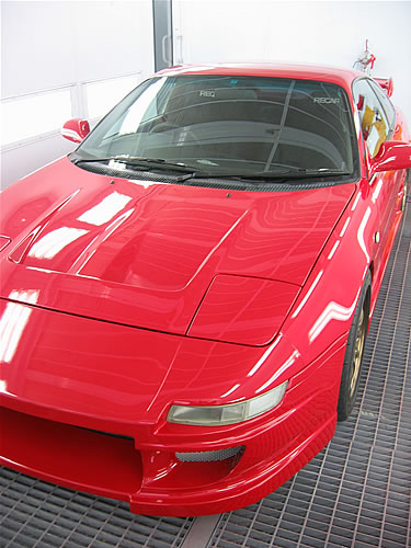 フェラーリの赤（ロッソコルサ322）への全塗装完了！！